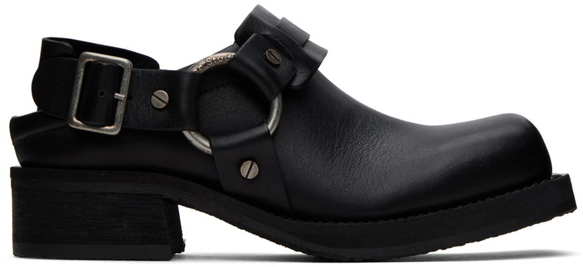 Tøj Acne Studios Black Buckle Loafers Sort | AD0684-