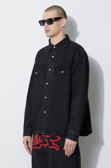 Skjorte BBC IceCream Icecream Running Dog Relaxed Denim Shirt Sort | IC24149, 3