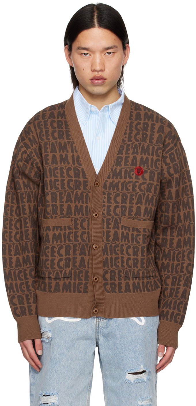 Sweater BBC IceCream ICECREAM Text Cardigan Brun | IC24215