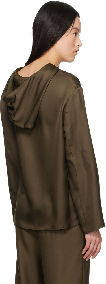 Sweatshirt Loulou de Saison Loulou de Saison Nuka Silk Hoodie Grøn | NUKA, 2