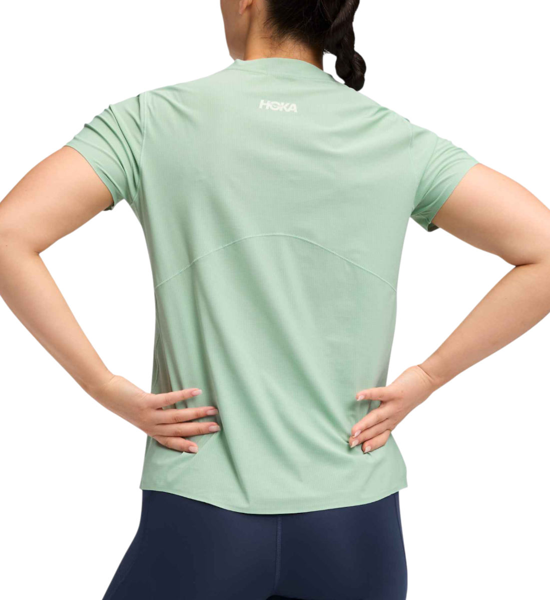 T-shirt Hoka One One Hoka Airolite 2.0 Short Sleeve T-Shirt Grøn | 1175774-jade, 1
