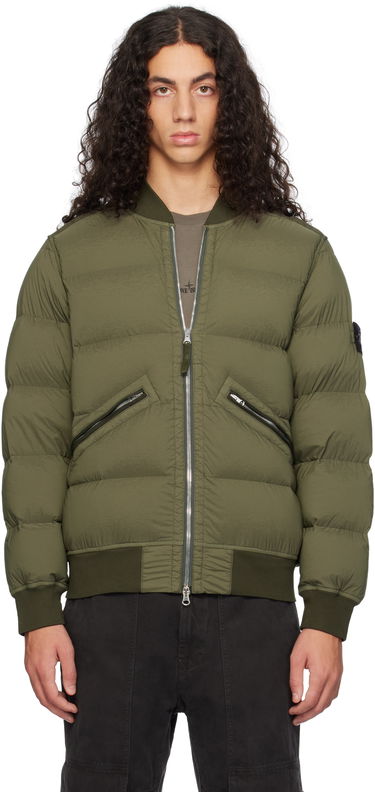 Bomberjakke Stone Island Stone Island Quilted Down Bomber Jacket Grøn | 811540228, 0
