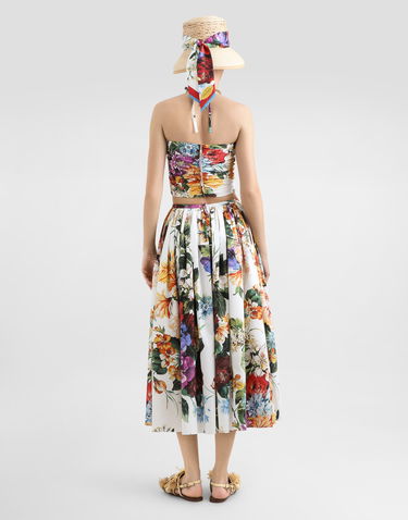 Crop top Dolce & Gabbana Dolce & Gabbana Flower Bouquet-Print Halter Poplin Crop Top Flerfarvet | F7AZ5THS5TRHA5PC, 2