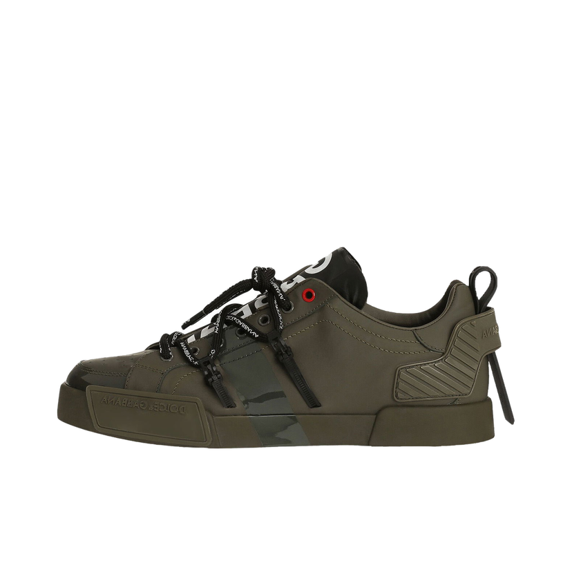 Sneakers og sko Dolce & Gabbana Portofino Strapped Khaki Camo Black White Grøn | CS1783AJ986_8B617