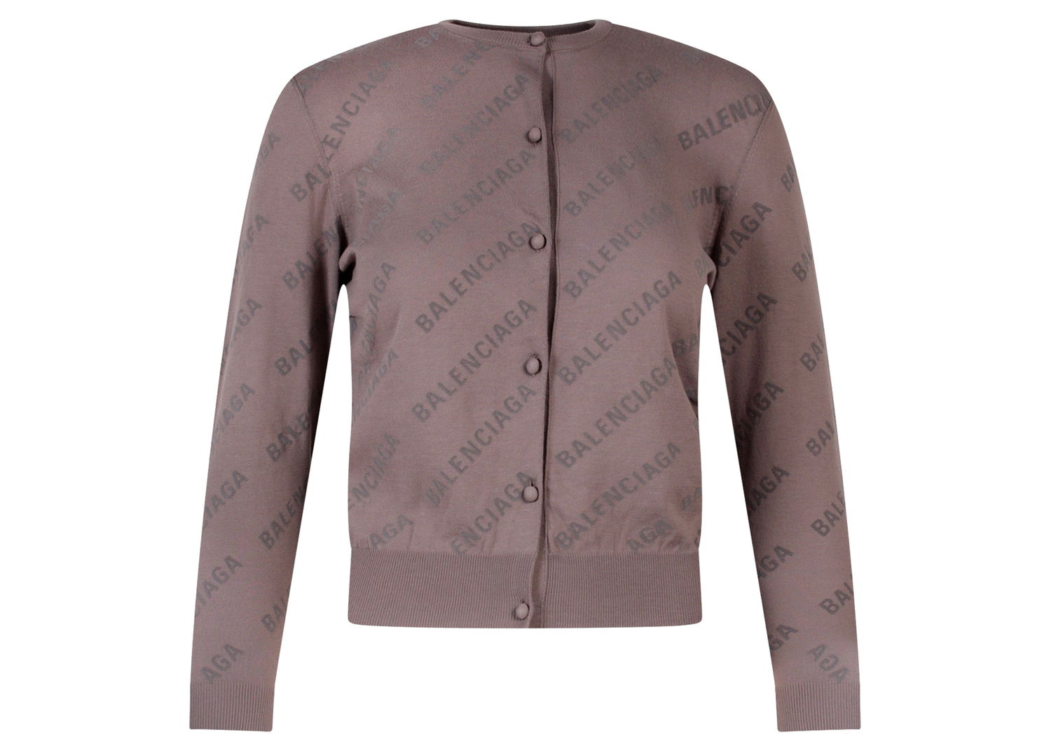 Sweater Balenciaga Cotton Jacquard Cardigan Beige | 706303T3234#0966, 0