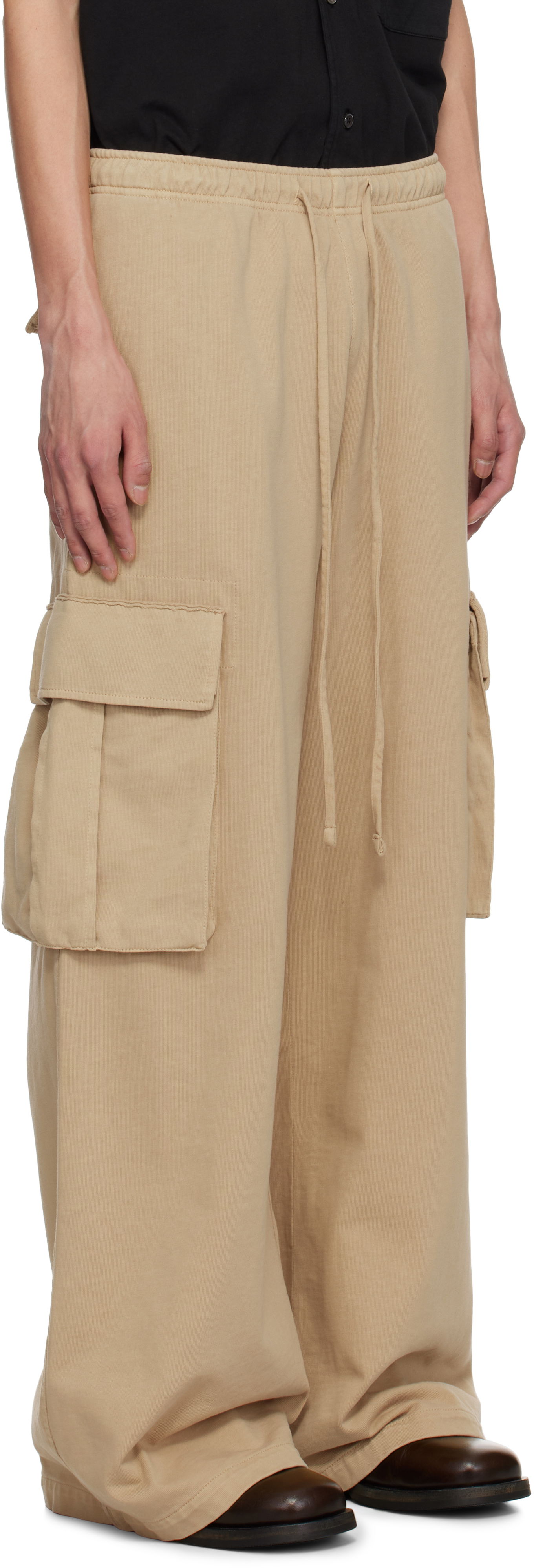 Cargo bukser Palm Angels Palm Angels French Terry Cargo Pants Beige | PMCF034S25FAB0016262, 1