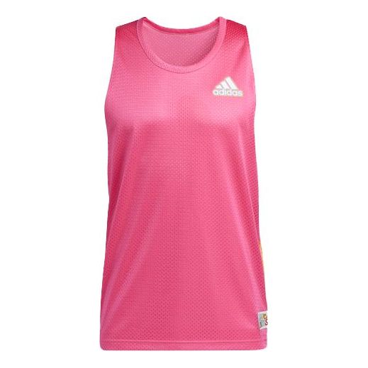 Tanktop adidas Originals Slim Fit Basketball Jersey Lyserød | H56743, 0
