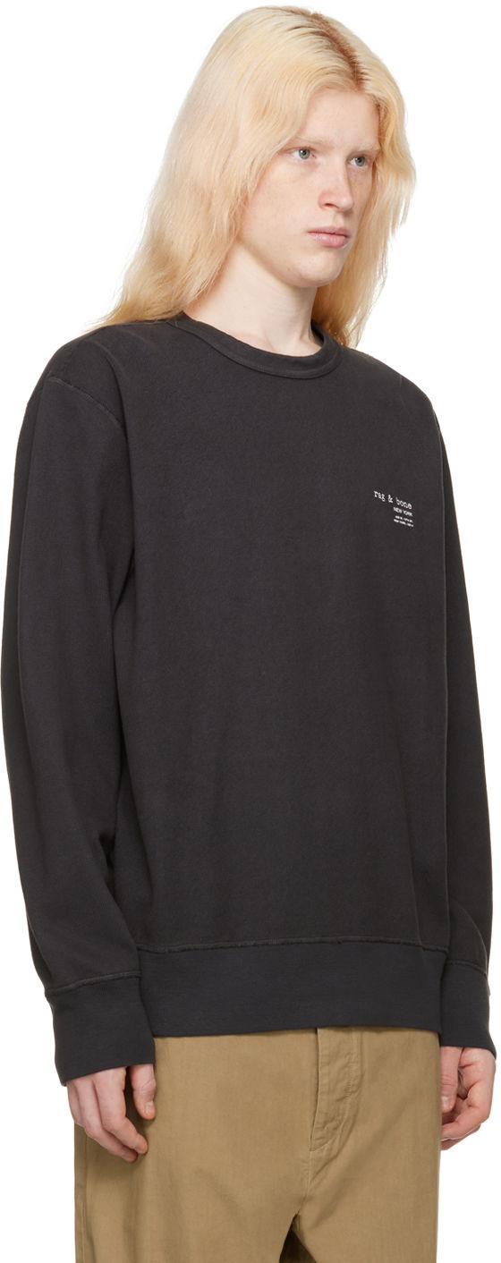 Sweater rag & bone Damon Sweatshirt Sort | MBC23HT022DJ22, 1