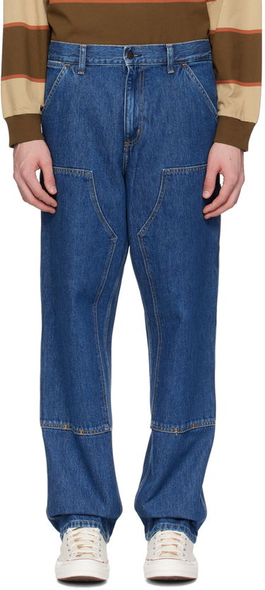 Jeans Carhartt WIP Double Knee Denim Jeans Blå | I032699, 0