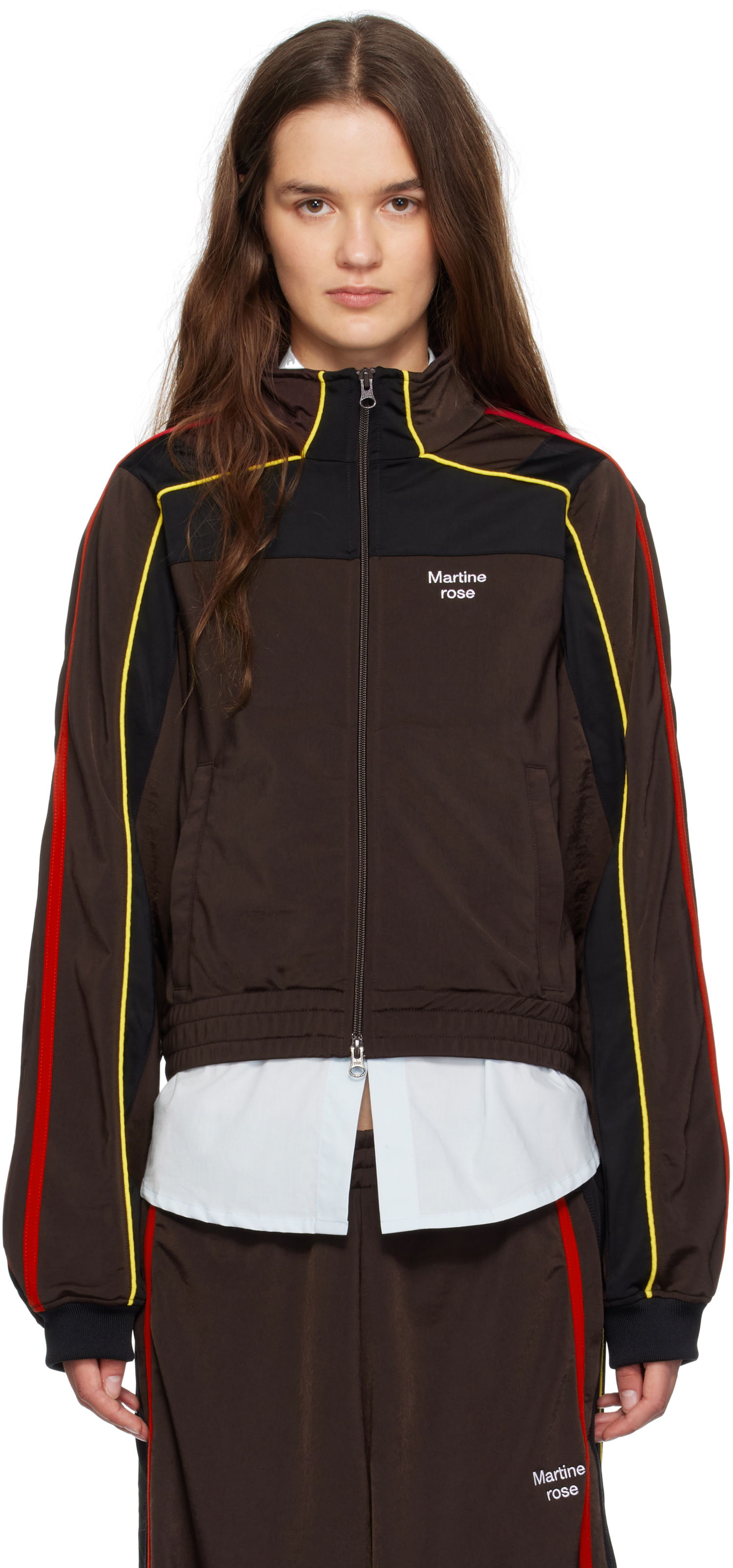 Jakke Martine Rose Martine Rose Shrunken Track Jacket Brun | 137JT12722, 0