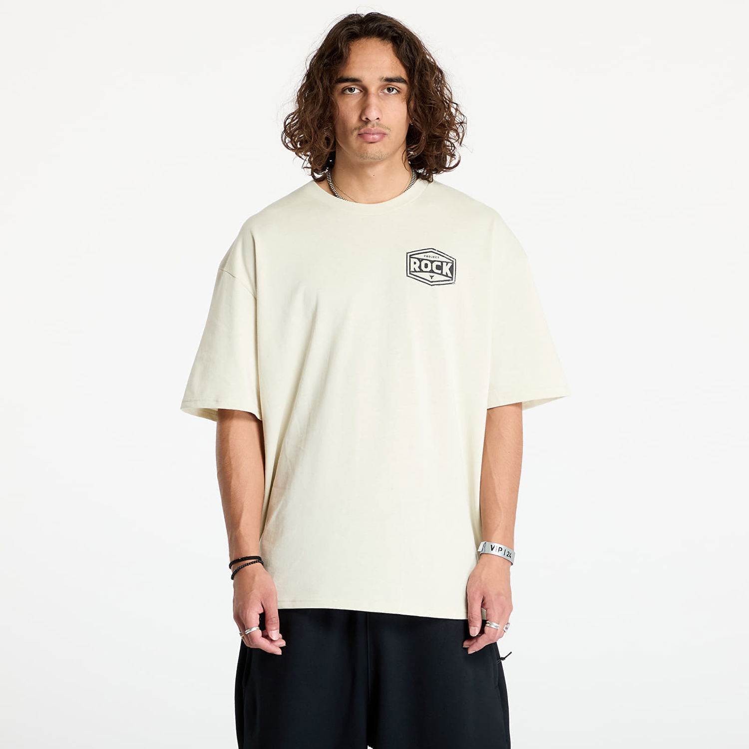 T-shirt Under Armour Project Rock HWT SS Tools Silt/ Golden Yellow/ Black Hvid | 1386911-273, 0
