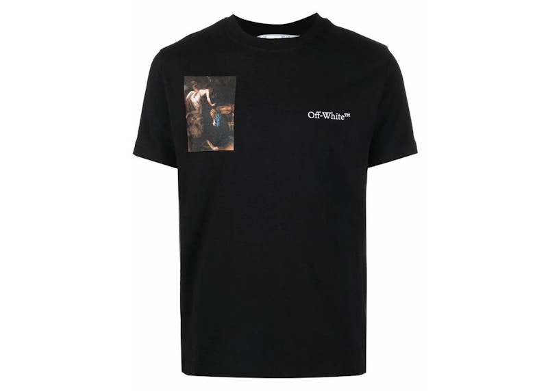 T-shirt Off-White Caravaggio Lute Slim S/S T-Shirt Black Sort | OMAA027S22JER0011001