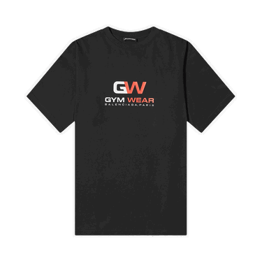 T-shirt Balenciaga Gym Wear Logo Tee Sort | 620969 TIVD5 1000, 0
