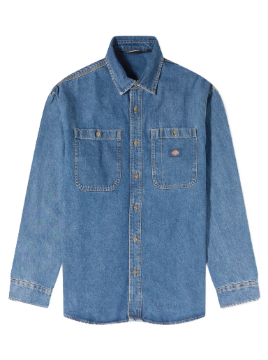 Skjorte Dickies Houston Denim Shirt "Classic Blue" Blå | DK0A4YF5CLB1
