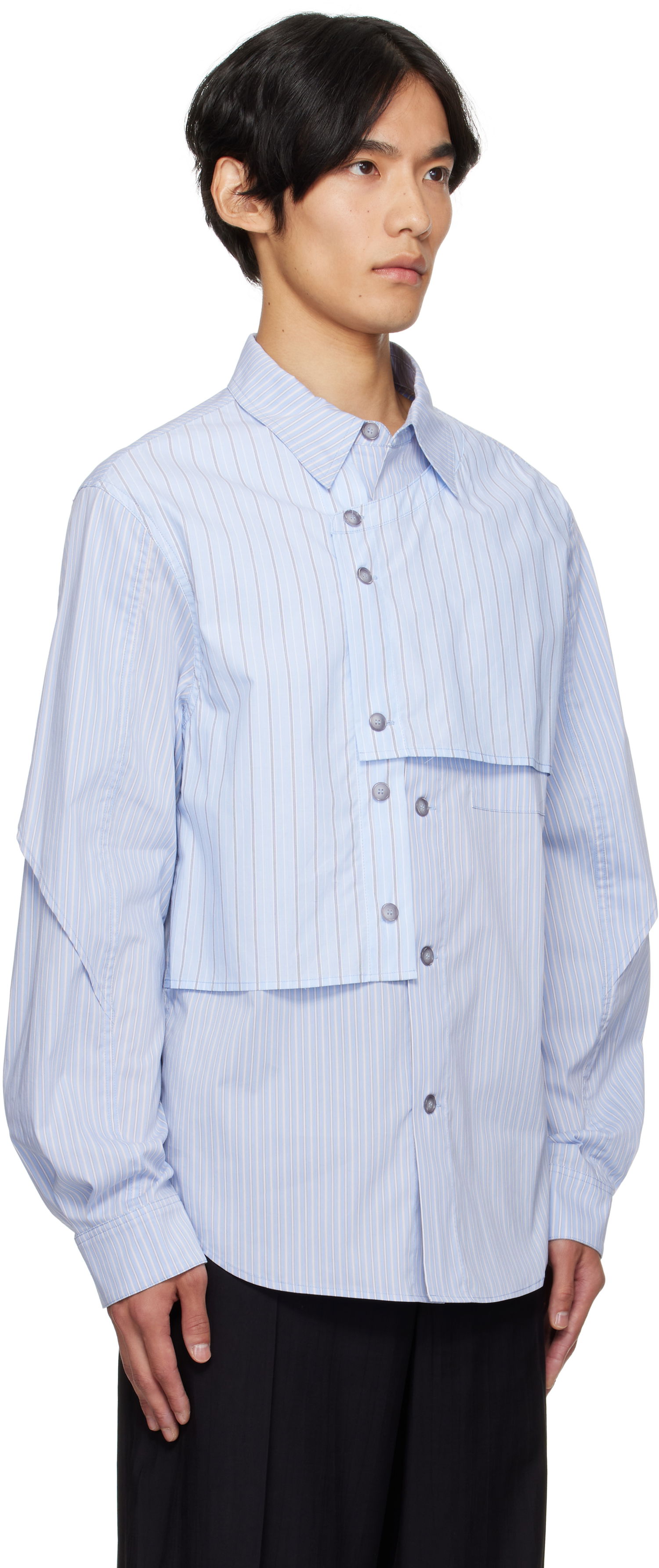 Skjorte Andersson Bell Andersson Bell Layered Stripe Shirt Blå | atb1338m, 1