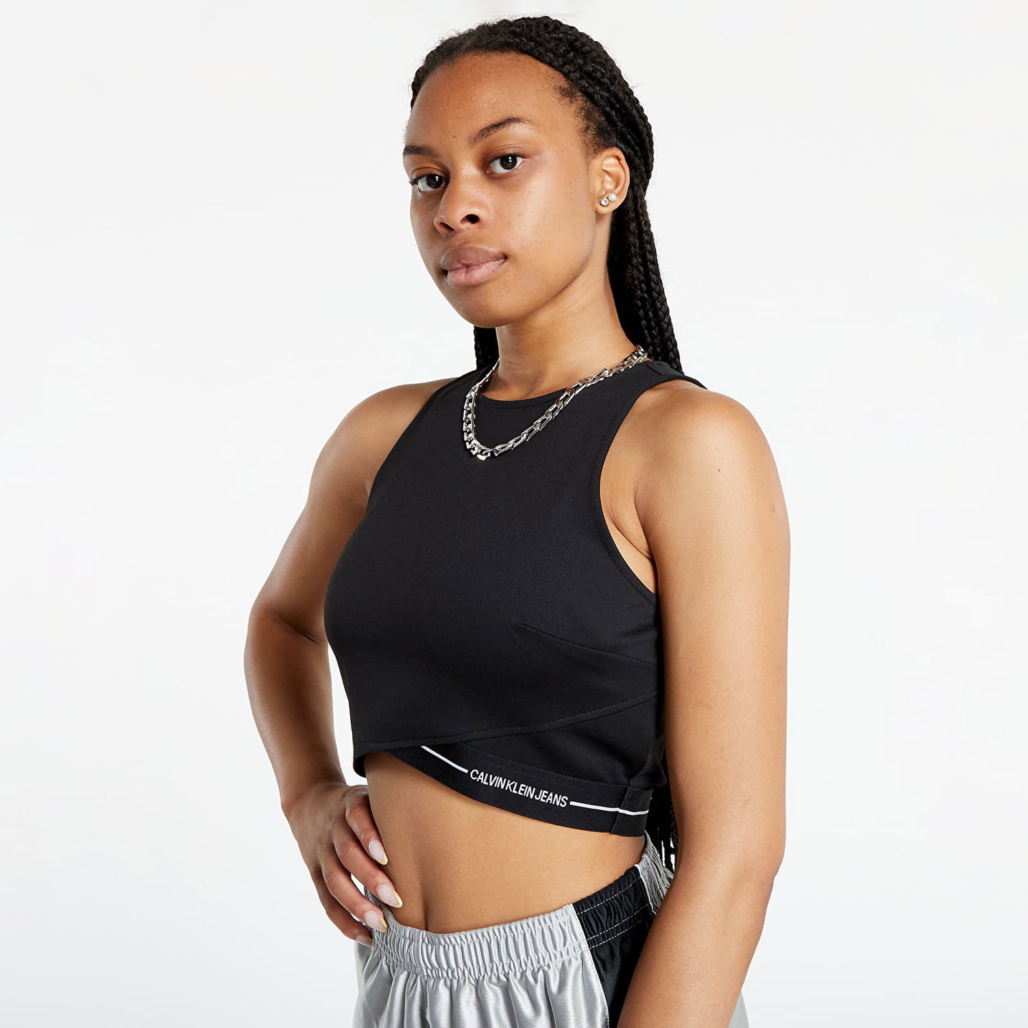 Crop top CALVIN KLEIN Milano Tank Top Sort | J20J216282 BEH, 0