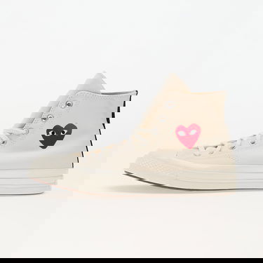 Sneakers og sko Converse Comme des Garçons PLAY x Chuck 70 Hi Single Heart "Milk" Flerfarvet | A08800C, 0