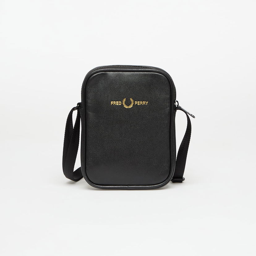 Skuldertaske Fred Perry FRED PERRY Scotchgrain Leather Side Bag Sort | L1189 102