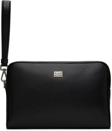 Håndtaske Dolce & Gabbana Dolce&Gabbana Calfskin Wristlet Pouch Sort | BM2441AV956, 0