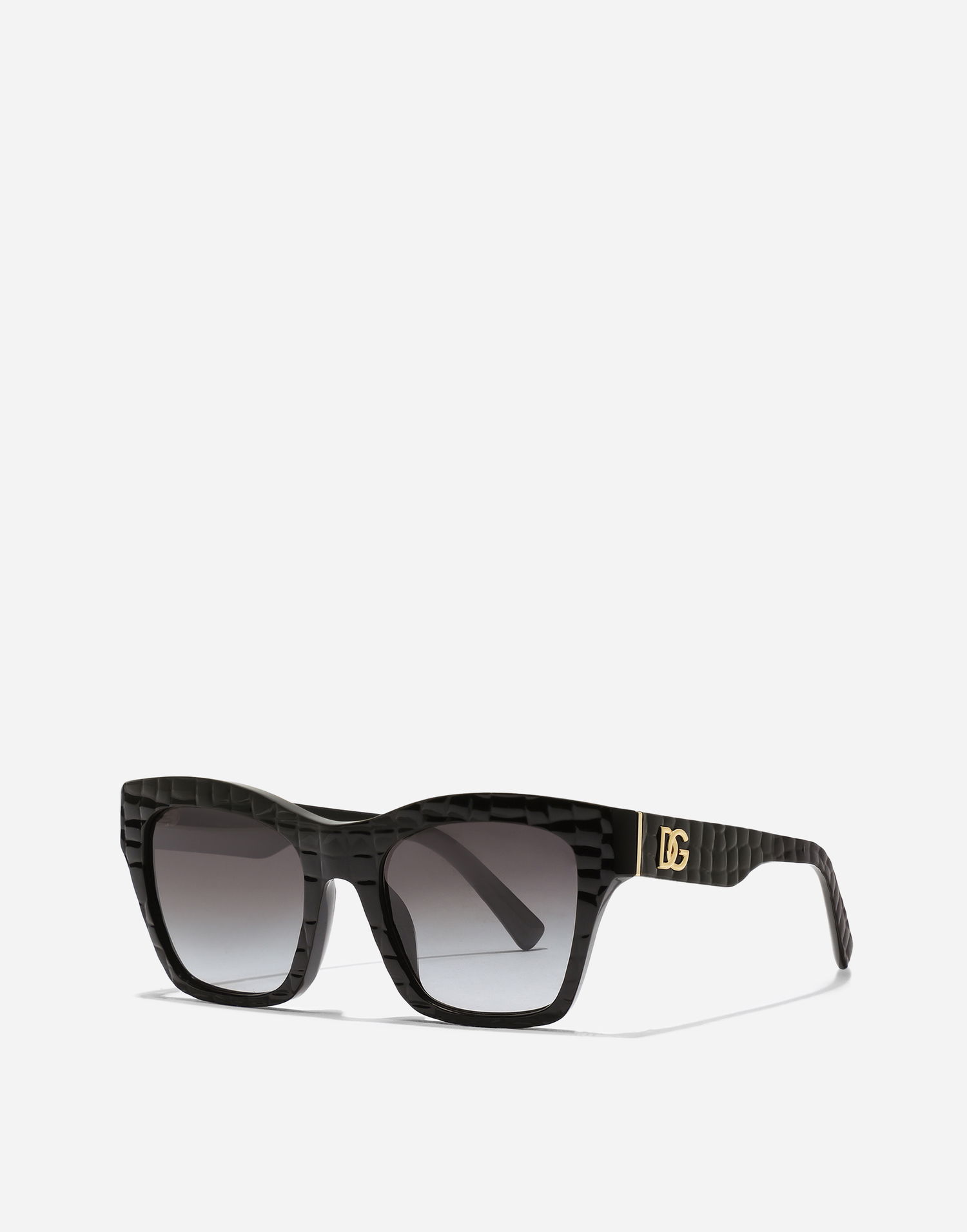 Solbriller Dolce & Gabbana New Arrivals Textured Crossed Sunglasses Sort | VG4512VP88G9V000, 1