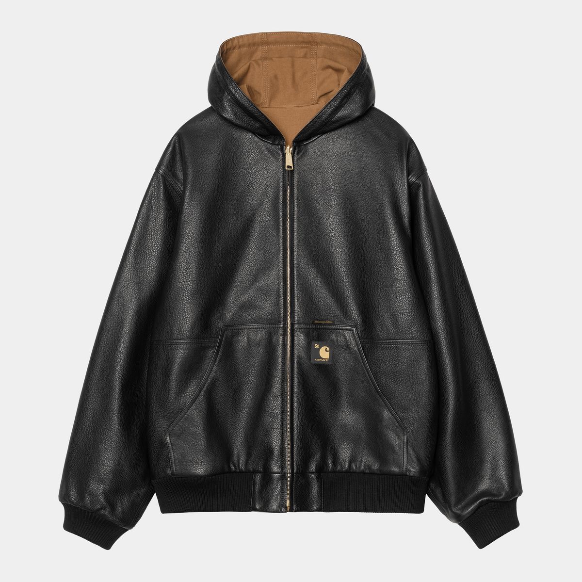 Jakke Carhartt WIP OG Active Leather Jacket 50th Anniversary Edition Sort | I035967_6, 0