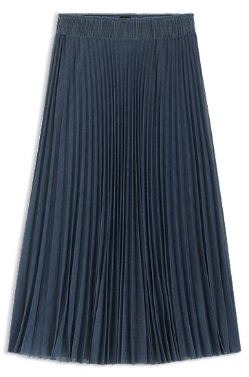 Nederdel BOSS Tulle Plissé Pleated Skirt Blå | 50543192