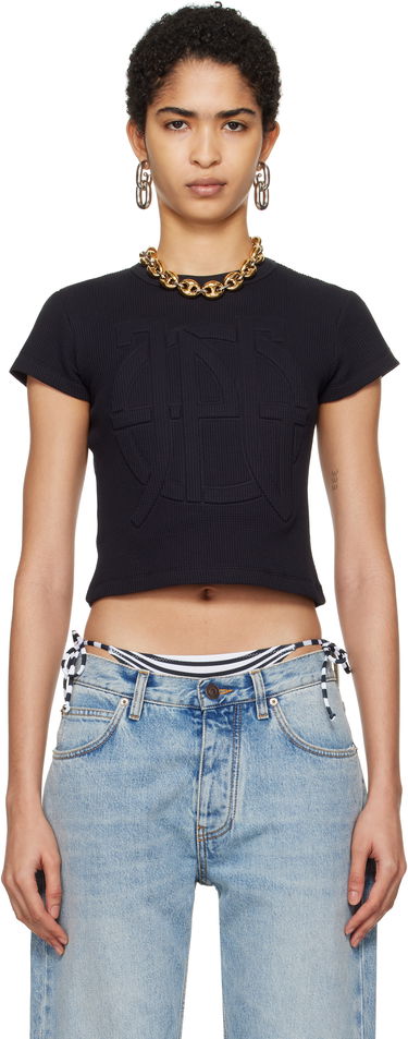 Crop top Jean Paul Gaultier Gaultier 'The JPG' Cropped T-Shirt Sort | 25/33-F-TS097E-J071-00, 0