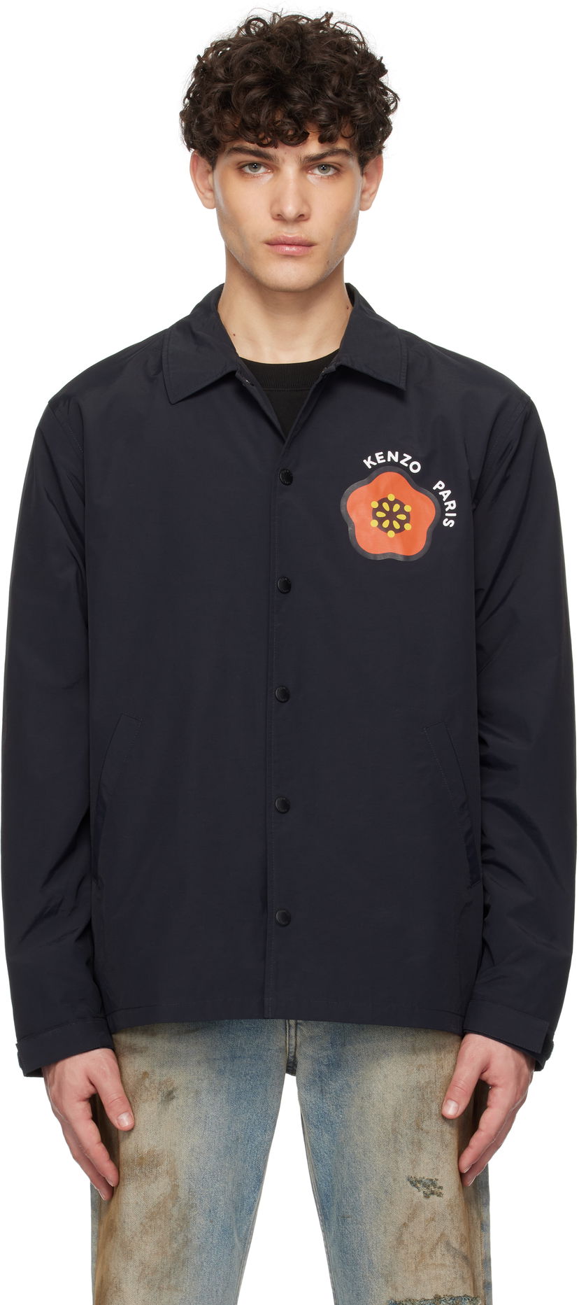 Vindjakke KENZO Paris Pop Light Coach Jacket Blå | FF55BL0619NI