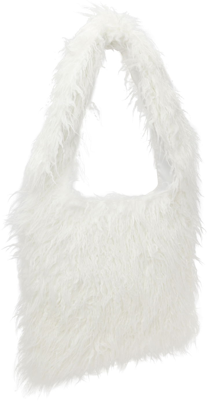 Skuldertaske We11done We11done Faux-Fur Shoulder Bag Hvid | WD-AB3-22-473-U-WH, 1