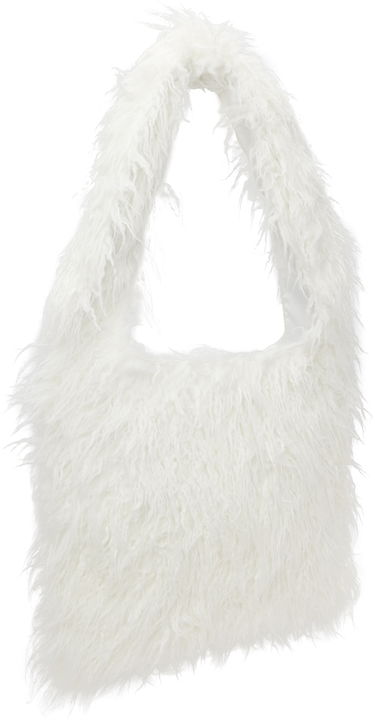 Skuldertaske We11done We11done Faux-Fur Shoulder Bag Hvid | WD-AB3-22-473-U-WH, 1