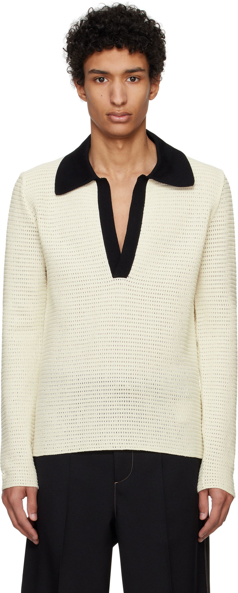Sweater Jil Sander Jil Sander Knit Polo Beige | J22GL0112_J15434