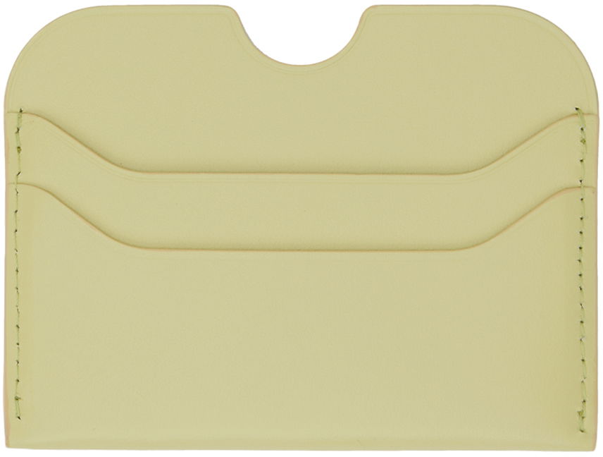 Tegnebog Acne Studios Leather Card Holder Grøn | CG0193-, 1