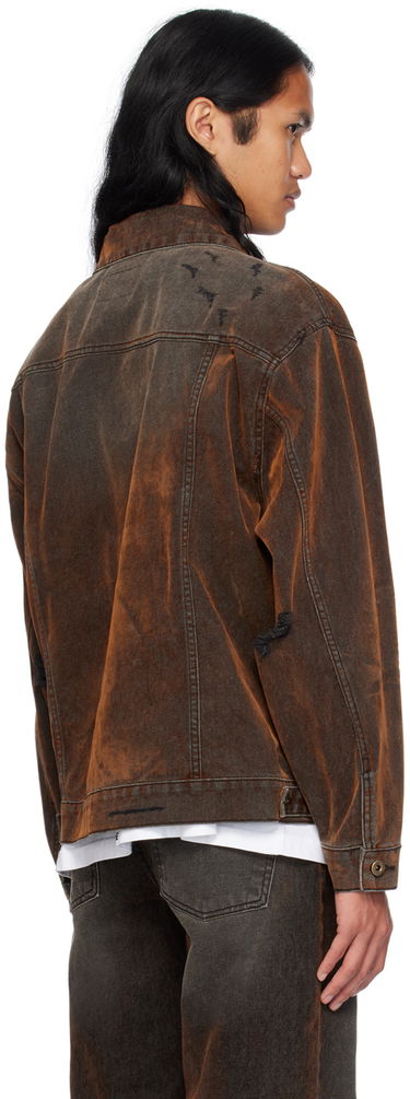Jakke We11done We11done Distressed Denim Jacket Brun | WD-DJ2-24-399-M-BK, 2