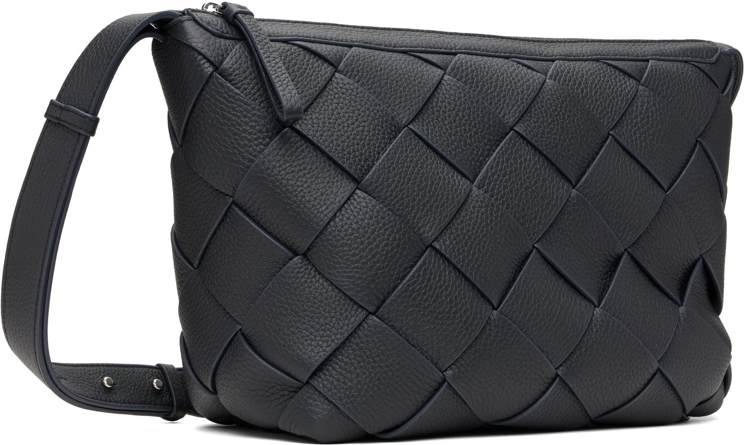 Skuldertaske Bottega Veneta Bottega Veneta Diago Medium Woven Leather Shoulder Bag Mørkeblå | 795125 V4FV1 4211, 1