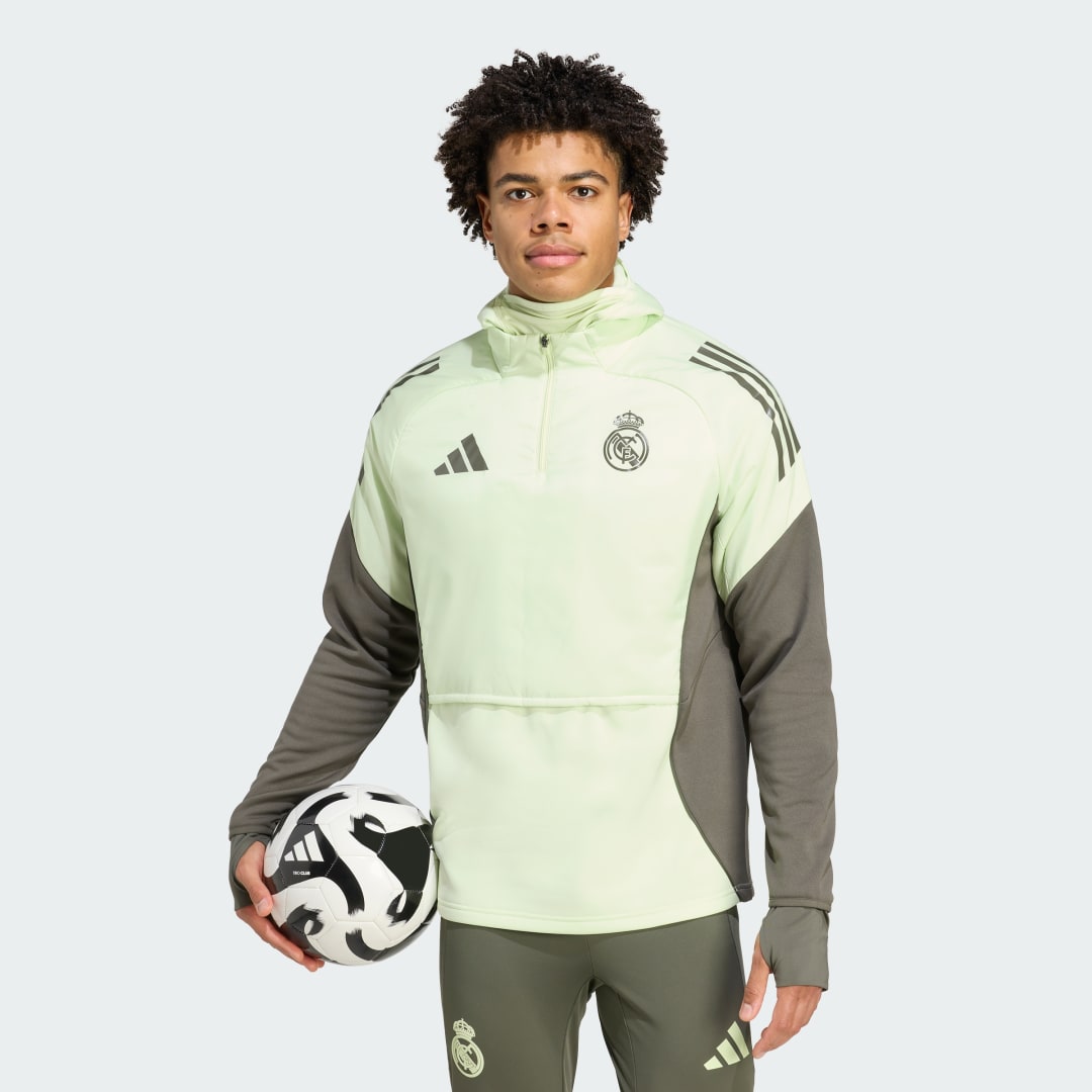 Sweatshirt adidas Performance Real Madrid Tiro 25 Winterized Training Top Grøn | KE1168, 0
