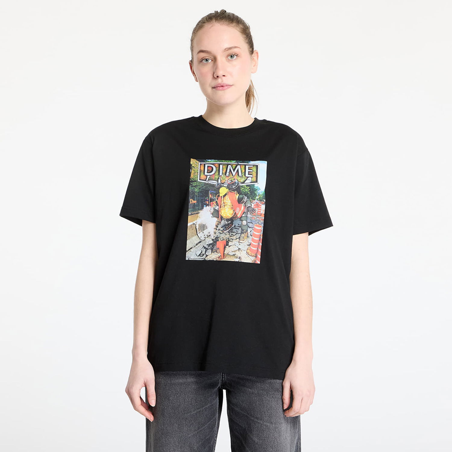 T-shirt Dime DIME Pothole T-Shirt Sort | DIMEHO2461BLK, 1