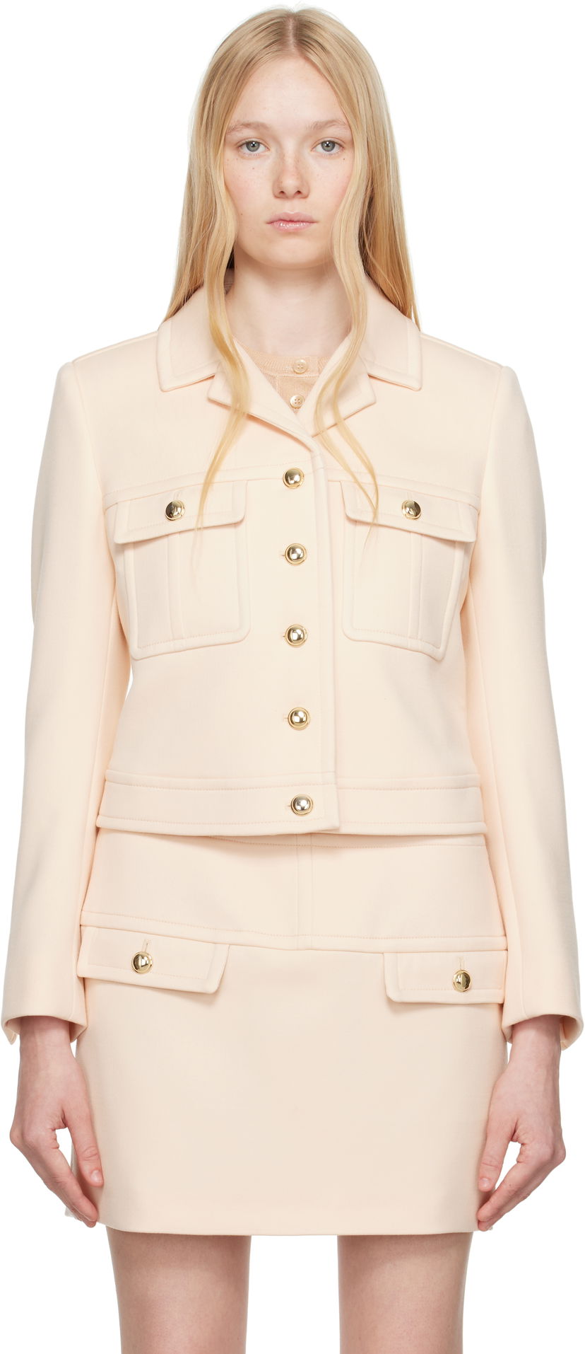 Nederdel Tom Ford TOM FORD Cropped Safari Jacket Beige | CS1266-FAX567