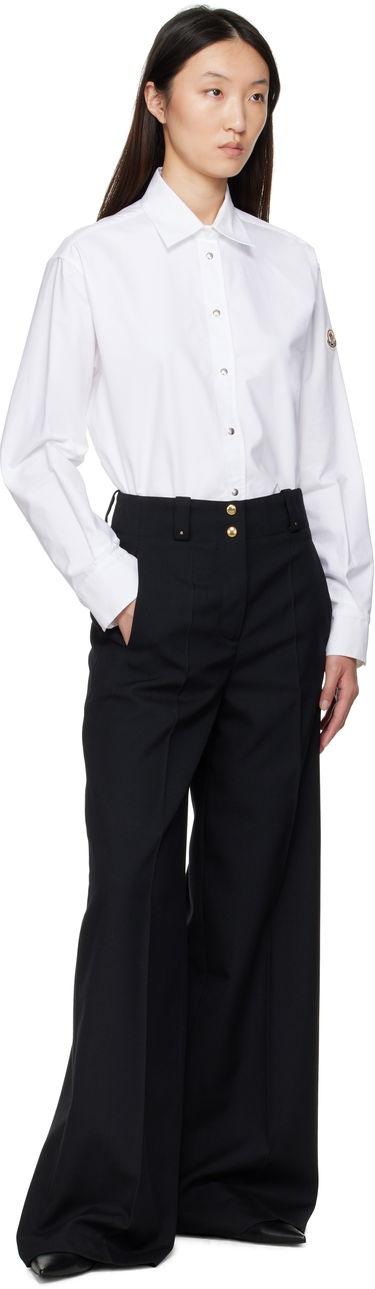 Bukser Moncler Moncler Wool Wide-Leg Trousers Sort | K20932A00007597SZ, 3