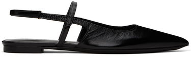 Tøj BY FAR BY FAR Jess Slingback Ballerina Flats Sort | 22SSJESFBLGLS, 0