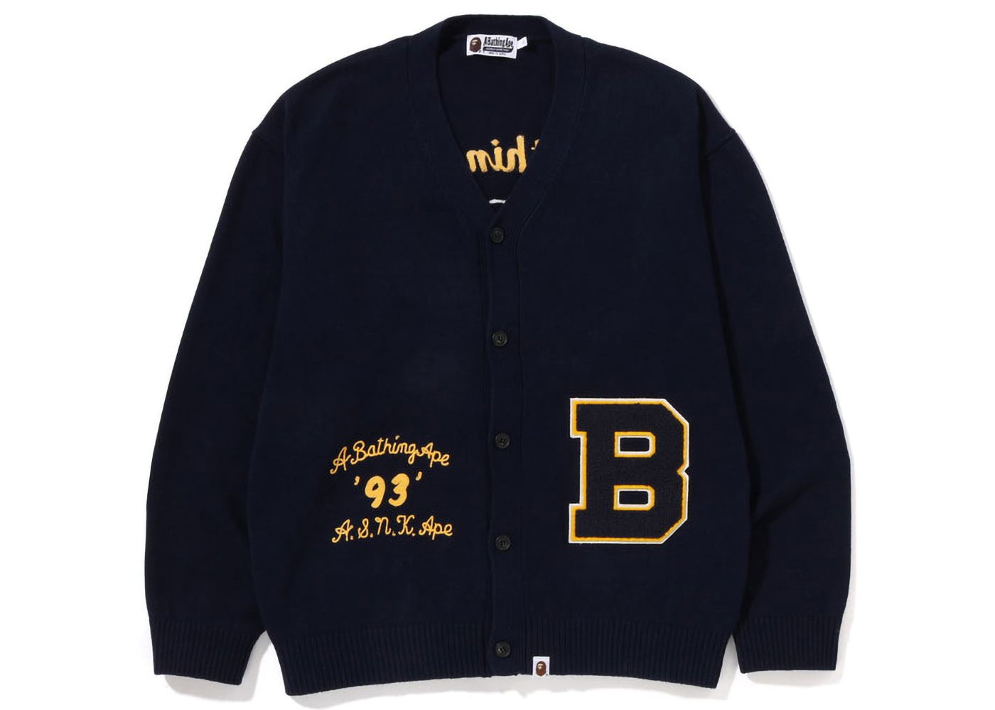 Sweater BAPE Knit Cardigan Mørkeblå | 1J30-120-001, 0