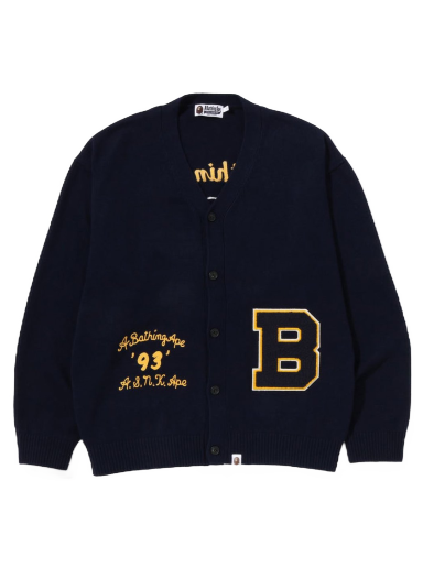 Sweater BAPE Knit Cardigan Mørkeblå | 1J30-120-001