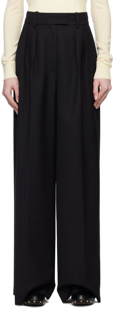 Bukser Anine Bing Anine Bing Lou Wide Leg Trousers Sort | A-03-10389-BLK26, 0