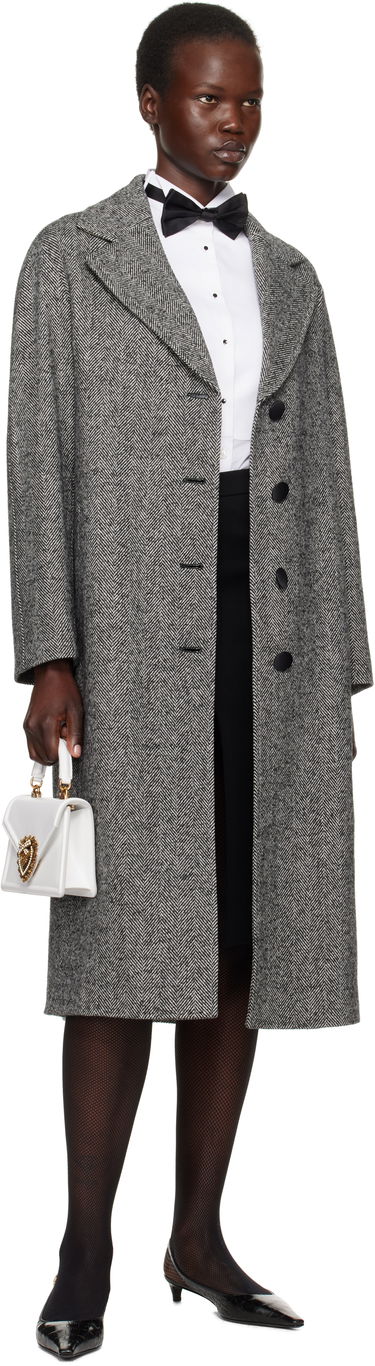 Frakker Dolce & Gabbana Mixed Wool Long Coat Grå | F0F1NT FCMC3, 3