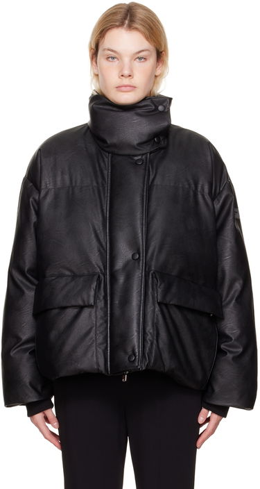 Puffer jakke Stella McCartney Stella McCartney Alter Mat Puffer Jacket Sort | 680025SKB20, 0