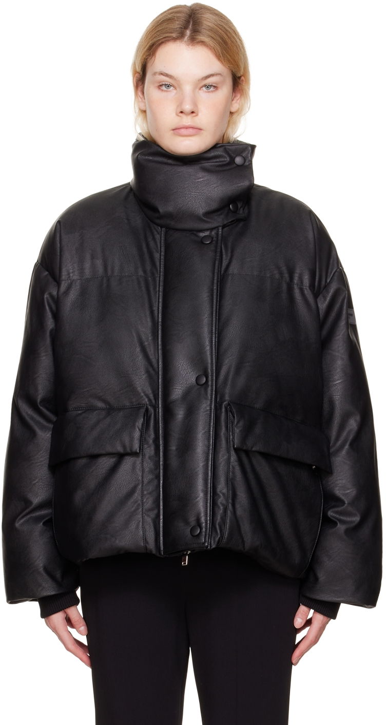 Puffer jakke Stella McCartney Stella McCartney Alter Mat Puffer Jacket Sort | 680025SKB20