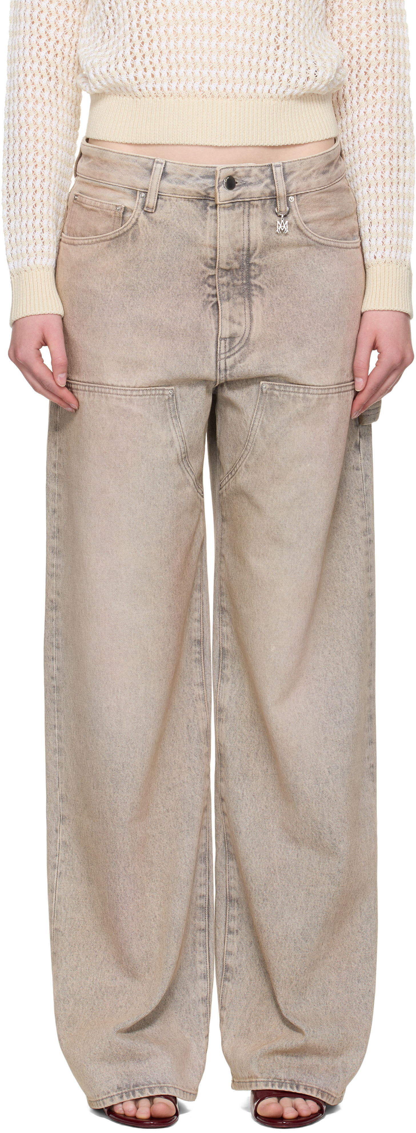 Jeans AMIRI AMIRI Carpenter Jeans Beige | AWDNGH1023, 0