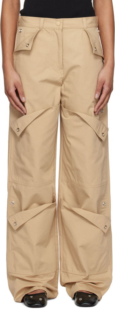 Cargo bukser KENZO Kenzo Paris Cotton Ripstop Cargo Pants Beige | FF52PA1009DL, 0