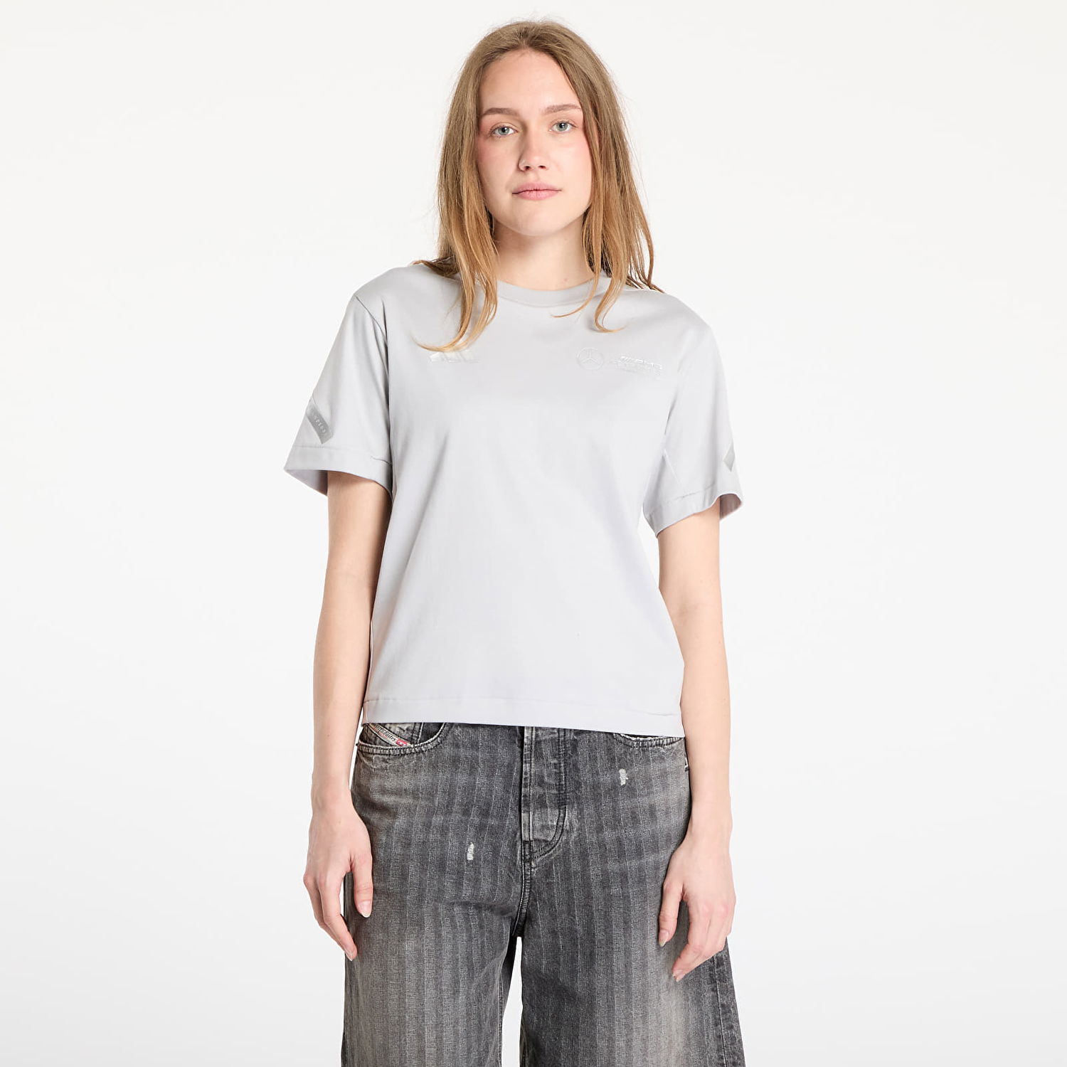 T-shirt adidas Performance adidas x Mercedes AMG Silver Tee Grå | JW3482, 0