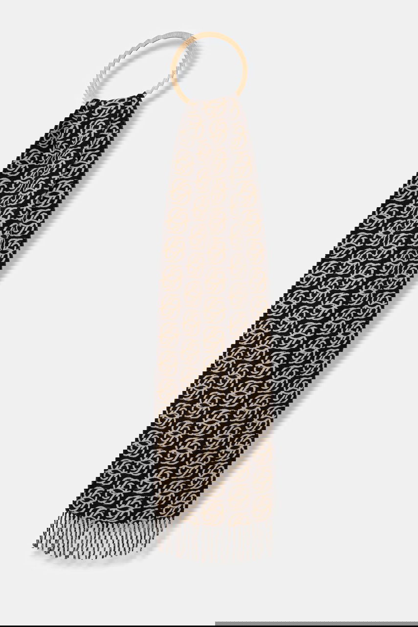 Tørklæde Drôle de Monsieur Drôle de Monsieur L'Echarpe Monogramme Patterned Scarf Brun | I.SF118.WO046, 0
