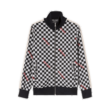Jakke Palm Angels Jacquard Damier Classic Track Jacket Sort | PMBD001F22FAB0041025, 0